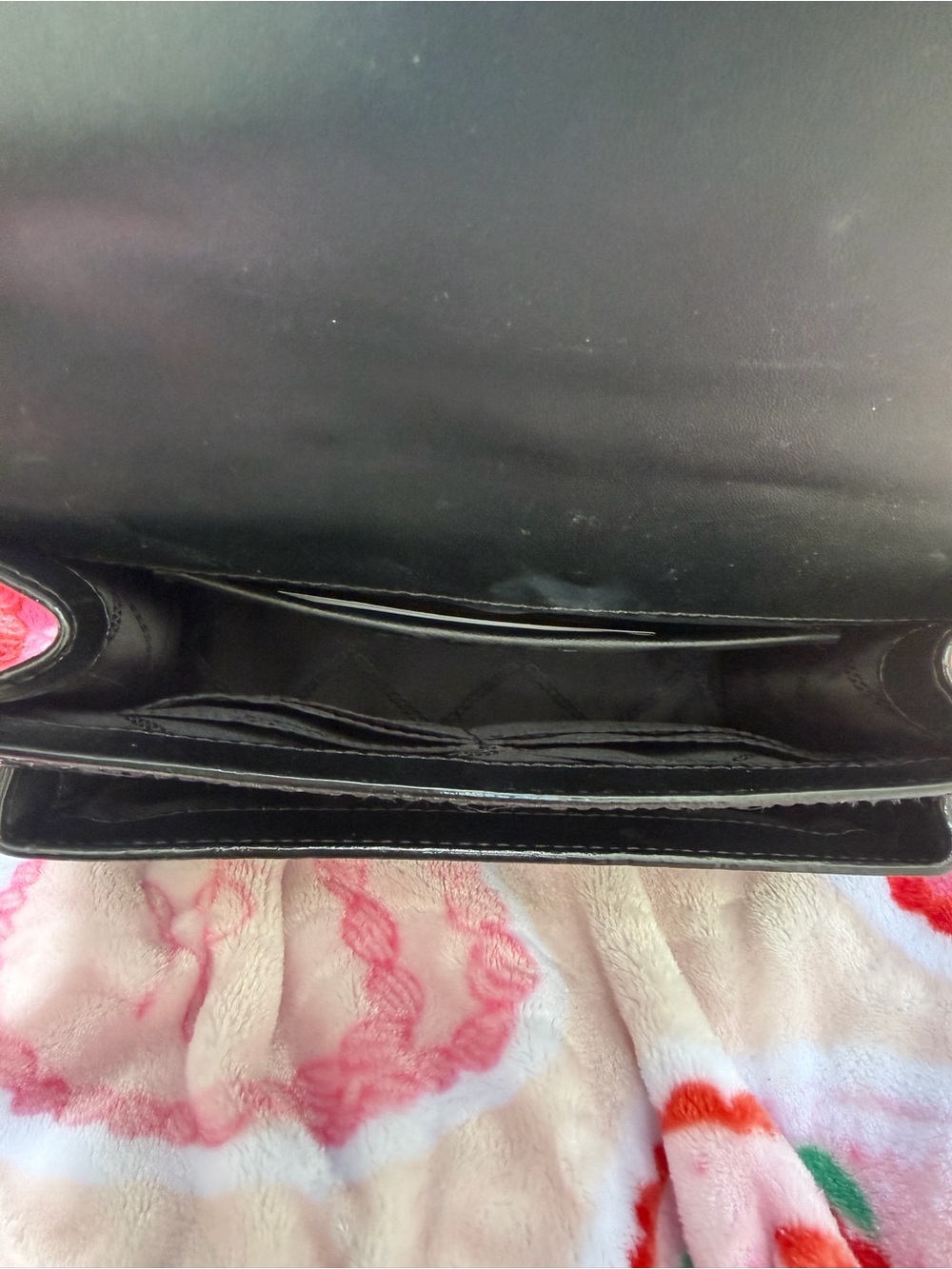 Michael Kors Black Glossy Large Heather Shoulder or Crossbody - Picture 9 of 11